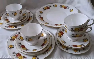 Buy Vintage Colclough 16 Piece Stratford Tea Set- Pattern No. 8320 • 29.49£