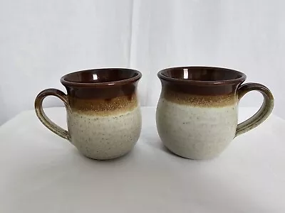 Buy Iden Rye Pottery Pair Of Mugs Brown Speckled Pattern Studio Pottery • 18£