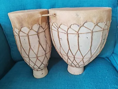 Buy Pair Moroccan Pottery Hand Drums • 38£