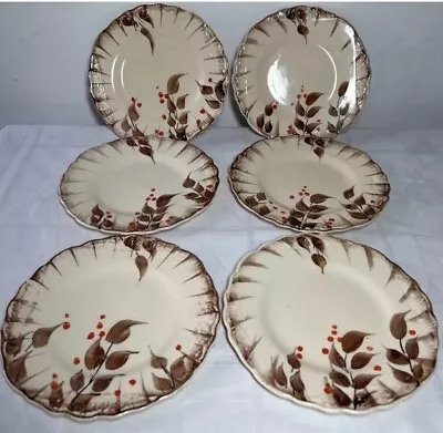 Buy Vintage Fine Bone China Side Plates English Decorative Porcelain Set Of 6 • 7.99£