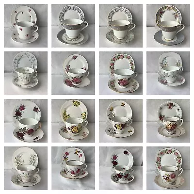 Buy Mismatched Vintage China Tea Trio's  - Cup, Saucer & Plate  - Choice • 2.95£