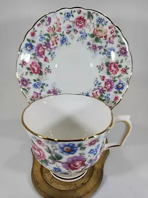 Buy Crown Fine Bone China Staffordshire Tea Cup And Saucer • 14.91£