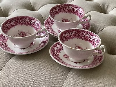 Buy Vintage Paragon 3 Tea Cups & 4 Saucers Roses Bone China • 17.99£