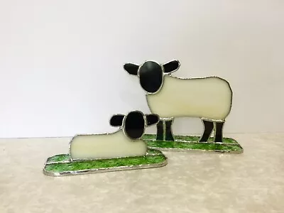 Buy Stained Glass Sheep And Lamb. Tiffany Style. Handmade. • 14£