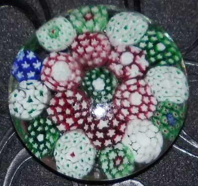 Buy Antique Bohemian Art Glass Paperweight Concentric Complex Millefiori • 45£