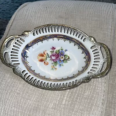 Buy 090 Vintage Dresden German China Sweet Tray • 19£