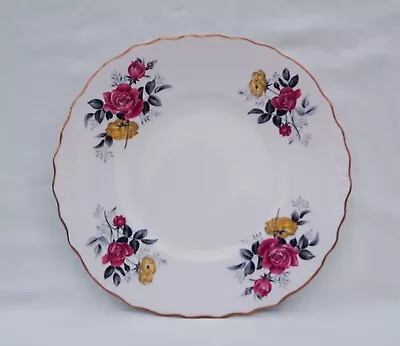 Buy Royal Vale Cake Plate Bone China Platter Pink Roses Yellow Flowers Pattern 7515 • 37.95£