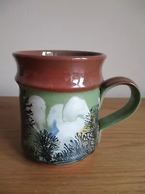 Buy Studio Pottery Mug BOSCASTLE Mochaware Roger Irving Little Tim Irving GREEN • 6.99£