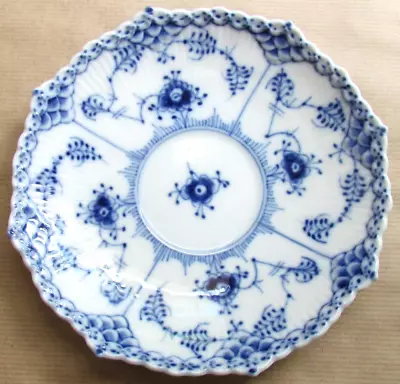 Buy Royal Copenhagen Blue Fluted Full Lace Spare Saucer 1142-1228 (10787) • 59£