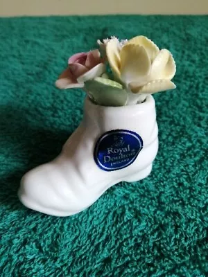 Buy Royal Doulton  -Porcelain Boot With Flowers Figurine. Lovely Cond. Free Delivery • 11.90£