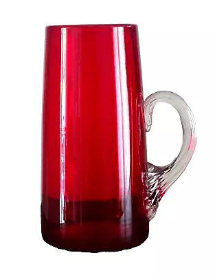 Buy Antique Cranberry – Edwardian Glass Tankard – C1901-1910 – Very Good Used • 26.99£