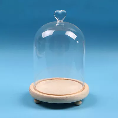 Buy 10/12cm Dia. Glass Display Bell Dome Cloche With Base Gift Jar Centerpiece Stand • 8.95£
