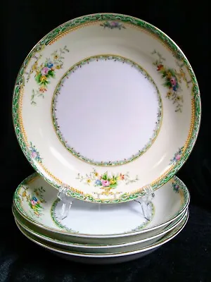 Buy 4-Antique Noritake  M  #N634 Hand-Painted Coupe Soup/Salad Bowls, 7-1/2 , EUC! • 18.63£