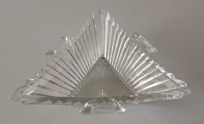 Buy Heisey - Ridgeleigh - Elegant Glass Art Deco Triangular Dish • 3.73£