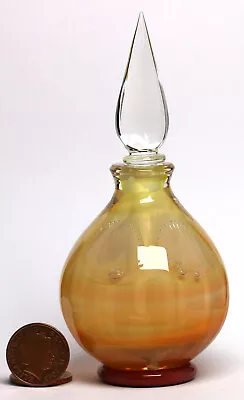 Buy Richard Clements, Australian Art Glass Perfume Bottle, Orange/yellow Layers • 44.50£