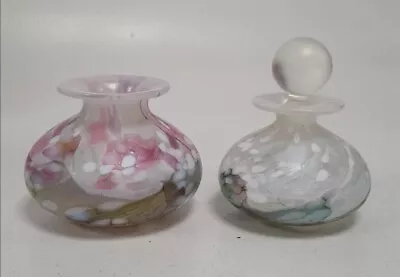 Buy Isle Of Wight Glass Perfume Bottles - Handcrafted Art Glass Collectables, Lidded • 9.99£