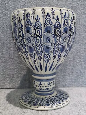 Buy DelftsBlauw Delft Blue Hand Painted Vase Goblet Made In Holland • 25£