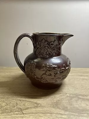 Buy 19th Cent. Antique Brampton English Brown Saltglaze Stoneware Jug Pitcher C.1840 • 60£