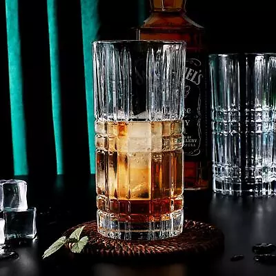 Buy 6 Highball Whisky Glasses Diamond Cut Royal Or Regal 300ml Hi-Ball Clear Vinsani • 13.95£