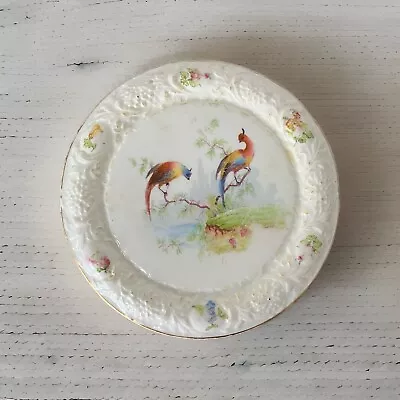 Buy Vintage George Jones Crescent China Tea Pot Stand Trivet Exotic Birds Ceramic • 11.99£