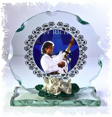 Buy Cliff Richard Blue Mood Photo Cut Glass Round Frame Plaque Ltd Edition • 29.99£