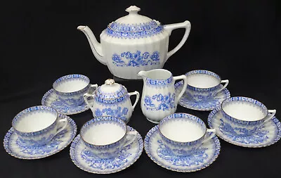 Buy Antique Edwardian Tiefenfurt China Blau 6-Place Tea Service C1910 • 45£