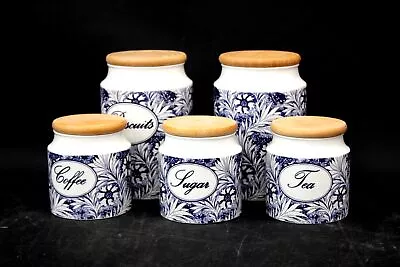 Buy Set Of 5 DUNOON 'Bloomsbury' WILLIAM MORRIS Scottish Stone Ware JAR SET 9  - B53 • 9.99£