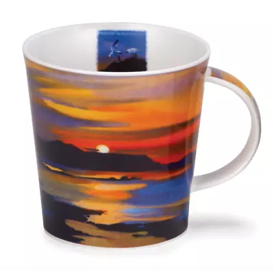 Buy Lovely Dunoon Red Skies Scottish Sunset Fine Bone China Mug Cairngorm Shape • 27.95£