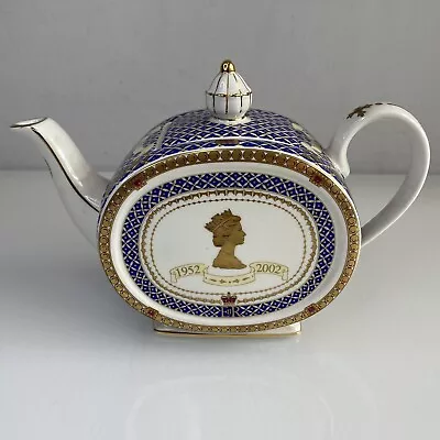 Buy Queen Elizabeth II Golden Jubilee 1952 - 2002 James Sadler Porcelain Teapot VGC • 59.99£