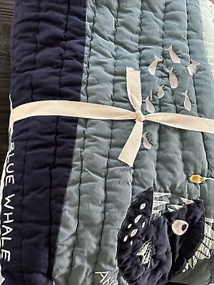 Buy New Pottery Barn Kids Save Our Seas Full/Queen Quilt ~ Blue Multi • 153.77£