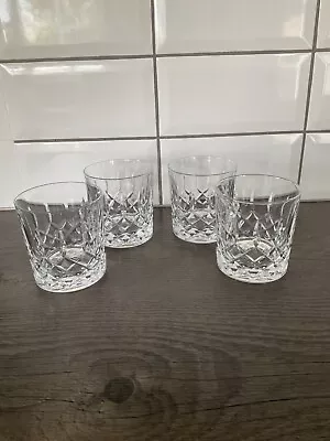 Buy  Set Of Four Cut Glass Whiskey Glasses. Unbranded. VGC.  • 12.75£