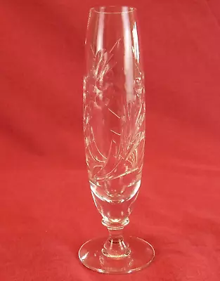 Buy Vintage Crown Mark (Royal Doulton) Crystal Cut Glass Single Stem Bud Vase 16cm • 8.50£