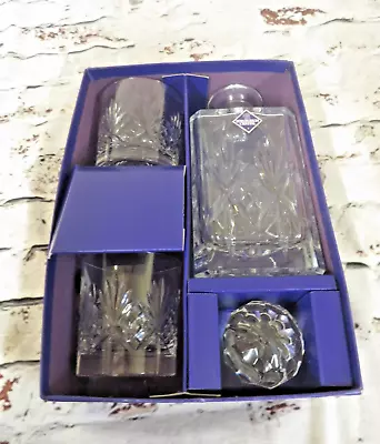 Buy Edinburgh Crystal Cut Glass Decanter And Glasses. • 24.99£