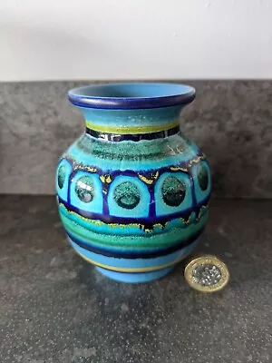 Buy Flora Gouda Holland Retro Faenza Turquoise Mix Small Pottery Vase  4  Approx • 10£