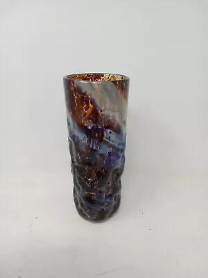 Buy Vintage Mdina Glass Dark Brown Tortoise Shell Art Glass Decorative Vase • 24.99£