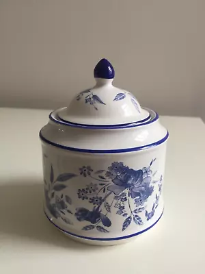 Buy VINTAGE Boots CLP VICTORIANA CHINTZ Ceramic SUGAR Bowl  Blue  & White Floral Vgc • 10.70£