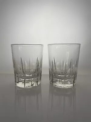 Buy Pair Of Antique Victorian Whisky Glass Tumblers | 19th Century | Lead Crystal • 59.99£
