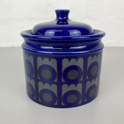 Buy Arthur Wood Geometric Vintage Cobalt Blue Lidded Sugar Canister Pot Storage Jar • 8.99£