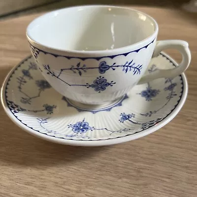 Buy Vintage Mason’s Denmark Furnivals Limited Blue White Teacup & Saucer England • 9.99£