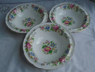 Buy Royal Stafford Rochester Floral Rimmed Bone China  Cereal Or Fruit Bowls X 3 • 6£