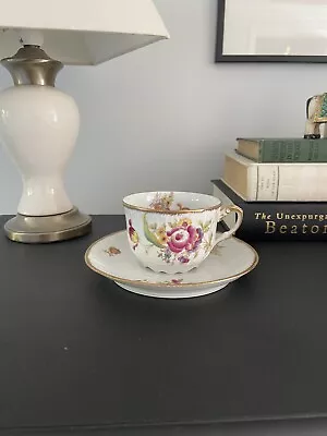 Buy Antique Limoges Floral Cup & Saucer Leon Sazerat Limoges French Porcelain • 26£