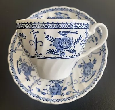 Buy Johnson Brothers Indies Blue And White Tea Cup And Saucer  Excellent • 6£