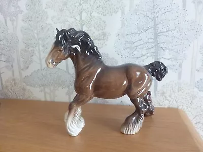 Buy Vintage Beswick Brown Bay Cantering Shire Horse VGC No Chips Or Cracks • 19.99£