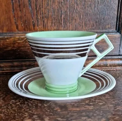 Buy Antique 1930s Art Deco Modernist Foley China E.Brain & Co. Cup & Saucer • 24£