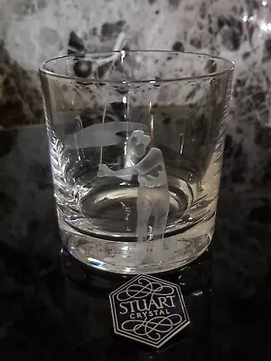 Buy Stuart Crystal Whisky Glass Golf Design Engraved • 14.99£