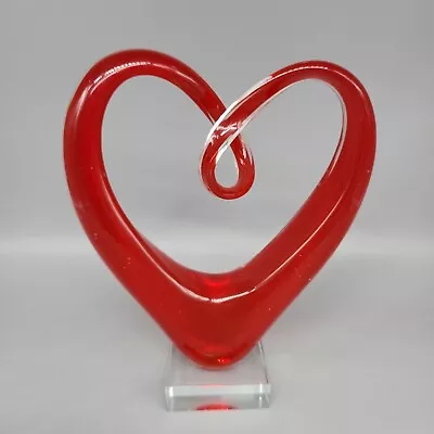 Buy Leonardo Heart Sculpture, Glass Sculpture, Glass Object, Red • 83.86£
