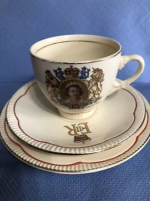 Buy Clarice Cliff Coronation Trio Cup & Saucers • 25£