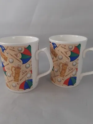 Buy Duchess Golf Coffee Mugs X 2 Past Times Edition Fine Bone China British • 16.99£