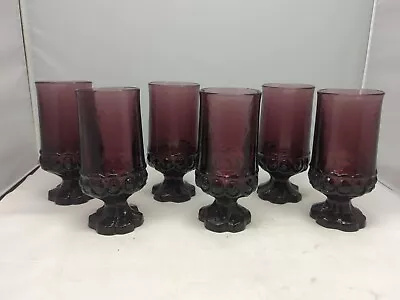 Buy Set Of 6 VTG Amethyst Franciscan Madeira By Tiffin Plum Purple 6 1/2  Goblets • 55.91£