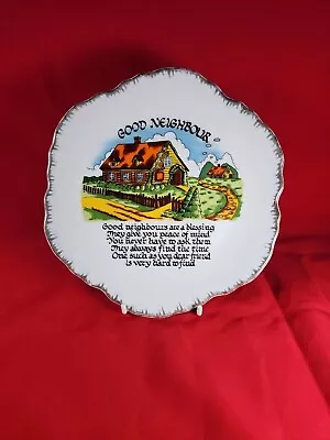 Buy Rare Vintage Good Neighbour Novelty Plate 1984 Korean Made By Seaside Retro VGC  • 9.99£